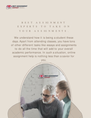 Best Assignment Experts to take on your Assignments.