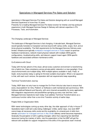 Best Managed Services Provider in UAE | Saudi Arabia | Oman | Bahrain