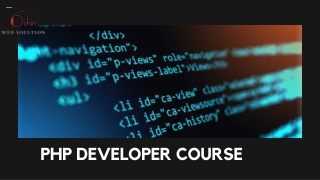 PHP developer course – Learn the basis of PHP