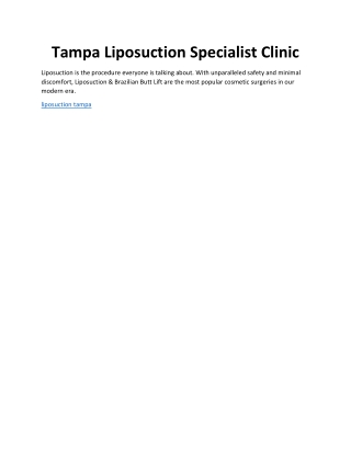 liposuction tampa