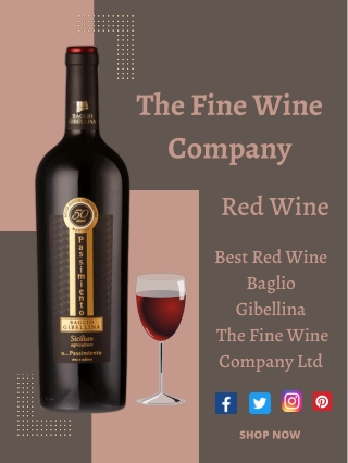 Best Red Wine Baglio Gibellina – The Fine Wine Company Ltd