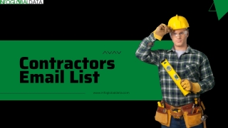 Contractors Email List | 100% Verified Contractor Lists