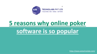 5 reasons why online poker software is so popular