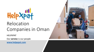 Relocation Companies in Oman​