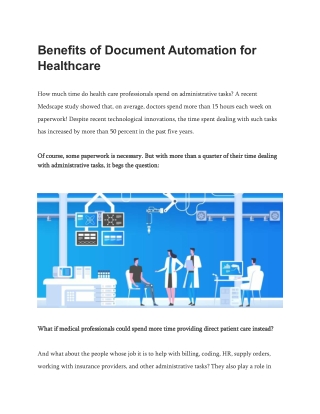 Benefits of Document Automation for Healthcare