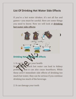 List Of Drinking Hot Water Side Effects
