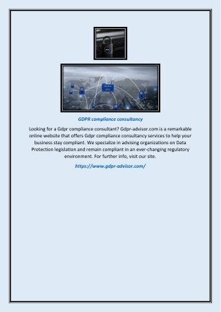 GDPR compliance consultancy