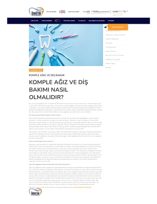 Komple Ağız ve Diş Bakımı - Donatım İzmit Diş Hastanesi