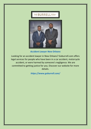 Accident Lawyer New Orleans