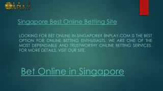 Singapore Best Online Betting Site  8nplay.com