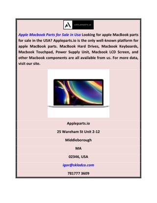 Apple Macbook Parts for Sale in Usa Appleparts.io