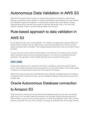 Autonomous Data Validation in AWS S3 (3)