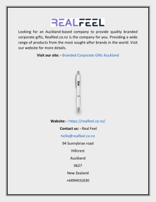 Branded Corporate Gifts Auckland  Realfeel.co.nz