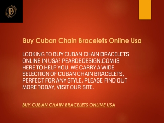 Buy Cuban Chain Bracelets Online Usa  Peardedesign.com