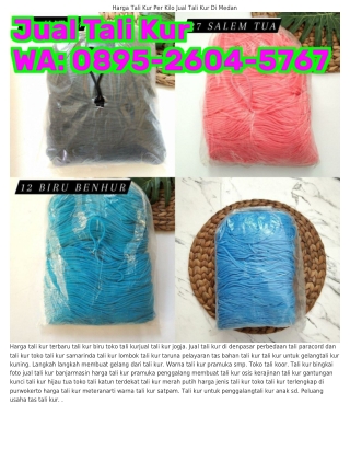 0895·ᒿϬ04·5ᜪϬᜪ (WA) Pabrik Tali Kur Tangerang Selatan Tali Kur Untuk Kerajinan