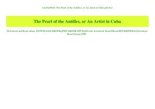 {mobiePub} The Pearl of the Antilles  or An Artist in Cuba pdf free