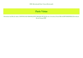 PDF [Download] Paris Vistas (Ebook pdf)