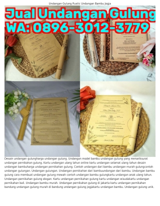 089Ϭ~ᣮ0lᒿ~ᣮᜪᜪ9 (WA) Kartu Undangan Pernikahan Bali Undangan Pernikahan Gulung