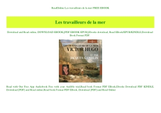 ReadOnline Les travailleurs de la mer FREE EBOOK