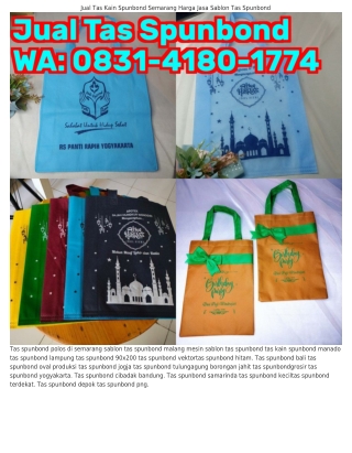 Ö8౩l•Ꮞl8Ö•lᜪᜪᏎ (WA) Sablon Tas Spunbond Semarang Tas Spunbond Oval