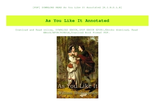 [PDF] DOWNLOAD READ As You Like It Annotated [K.I.N.D.L.E]