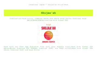 [Download] [epub]^^ Shujaa'ah Online Book