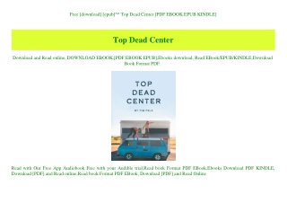 Free [download] [epub]^^ Top Dead Center [PDF EBOOK EPUB KINDLE]