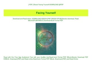 [ PDF ] Ebook Facing Yourself DOWNLOAD @PDF