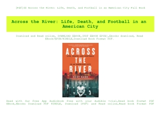 [Pdf]$$ Across the River Life  Death  and Football in an American City Full Book