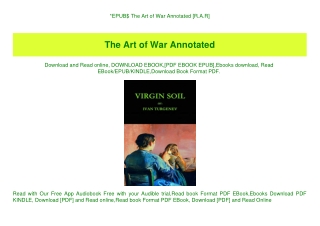 EPUB$ The Art of War Annotated [R.A.R]