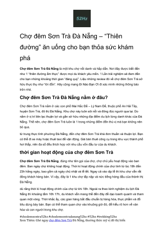 Cam Nang Tham Quan Cho Dem Son Tra Da Nang