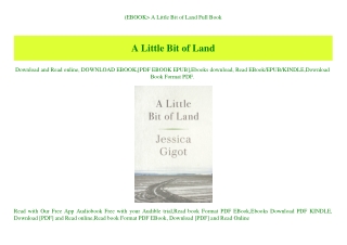 (EBOOK A Little Bit of Land Full Book