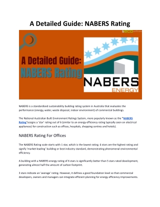 A Detailed Guide: NABERS Rating