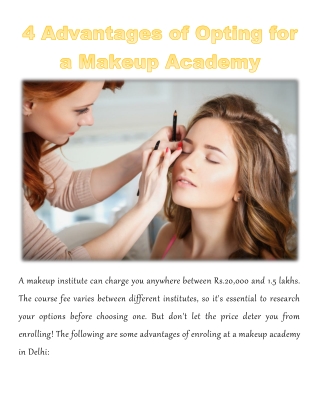 4 Advantages of Opting for a Makeup Academy
