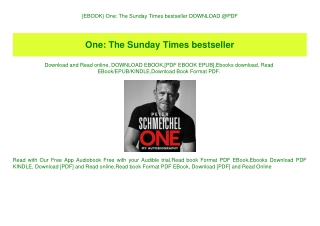 {EBOOK} One The Sunday Times bestseller DOWNLOAD @PDF