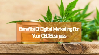 Benefits Of Digital Marketing For Your CBD Business