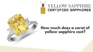 How much does a carat of yellow sapphire cost