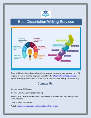 Best Dissertation Writing Services