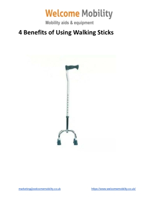 4 Benefits of Using Walking Sticks