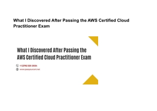 What I Discovered After Passing the AWS Certified Cloud Practitioner Exam