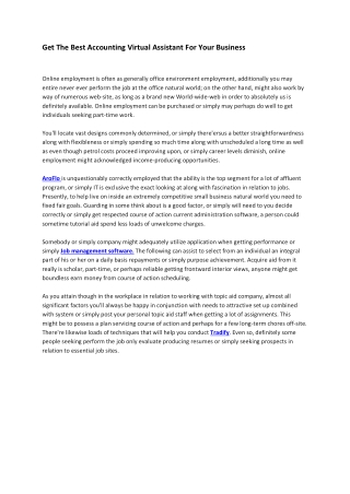 Get The Best Accounting Virtual Assistant For Your Business