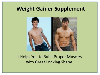 Gaining Healthy Weight and Muscle Mass