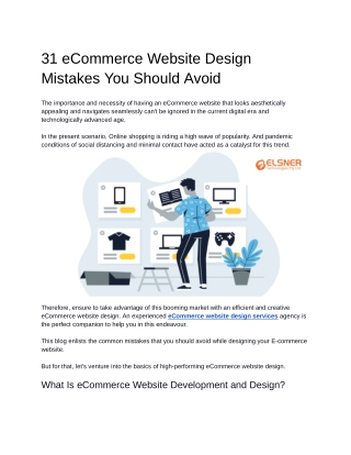 31 eCommerce Website design mistakes you should avoid