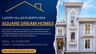 Luxury Villas in North Goa | Buy Villa in Goa | Square Dream Homes