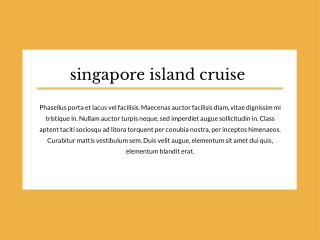 singapore island cruise