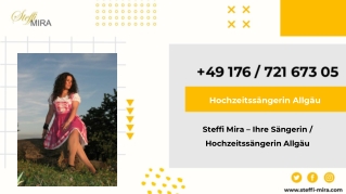 Steffi Mira – Ihre Sängerin/ Hochzeitssängerin Allgäu