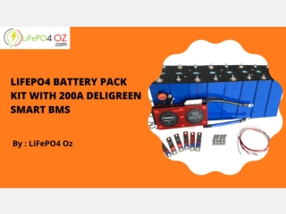 Purchase LiFePO4 Battery Pack Kit With 200A Deligreen Smart BMS