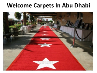 Welcome Carpets In Abu Dhabi