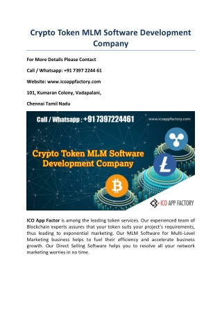 Crypto Token MLM Software Development Company