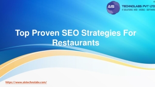 Top Proven SEO Strategies For Restaurants